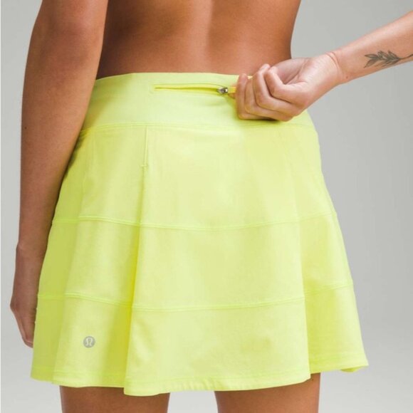 Lululemon 2023 Pace Rival Mid-Rise Skirt LongElectric Lemon - Picture 3 of 8
